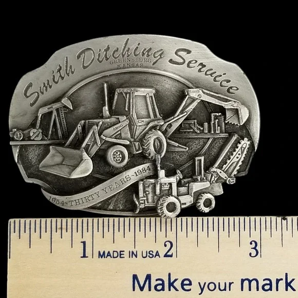 Smith Ditching Service Belt‎ Buckle 1984 Siskiyou Greensburg Kansas